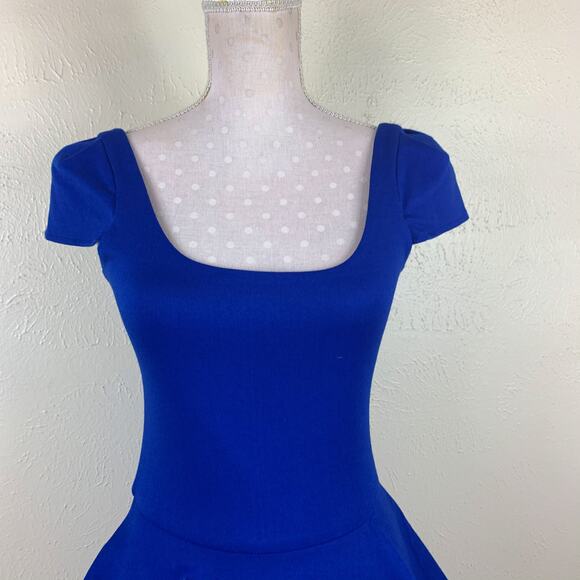 Amanda Uprichard Loves Cusp Peplum Dress Sz S Blue - Picture 4 of 8
